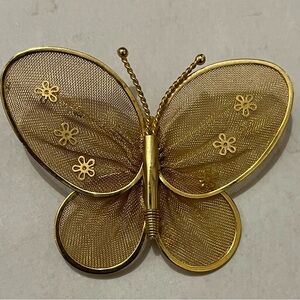 Gold Butterfly Brooch